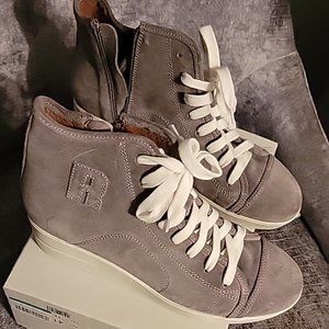 Rocco line gray suede wedge hi-tops 11
